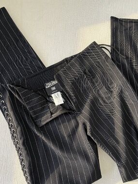 Vintage Jean Paul Gaultier Lace-Up Pinstripe Pants IT 40 US 6